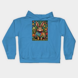 Artful Easter Bunny 1 Kids Hoodie